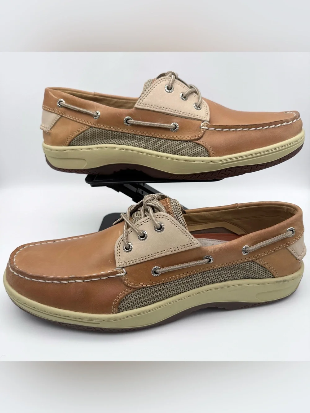 Sperry Top-Sider Billfish 3-Eye Boat Shoes 0799023 Light Brown Leather Men 13 M
